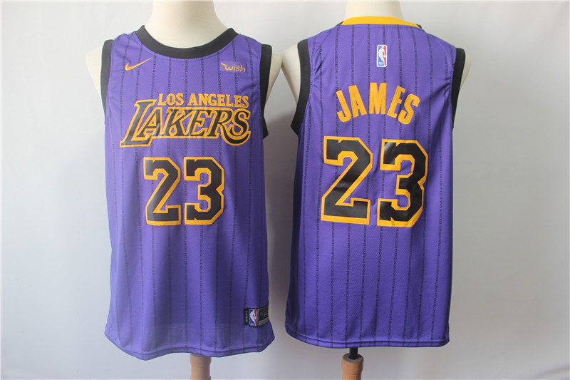 NBA Los Angeles Lakers #23 James Purple Jersey