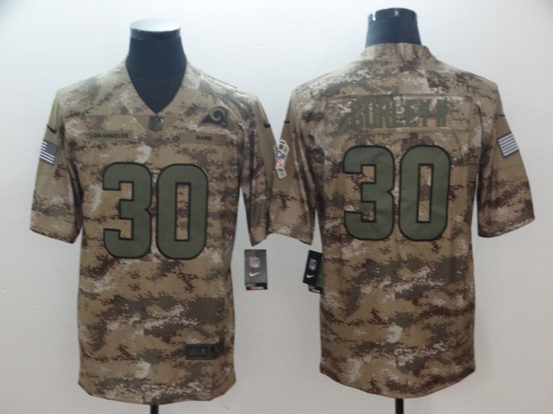 NFL Los Angeles Rams #30 Gurley II Camo Salute to Service Limited Jersey
