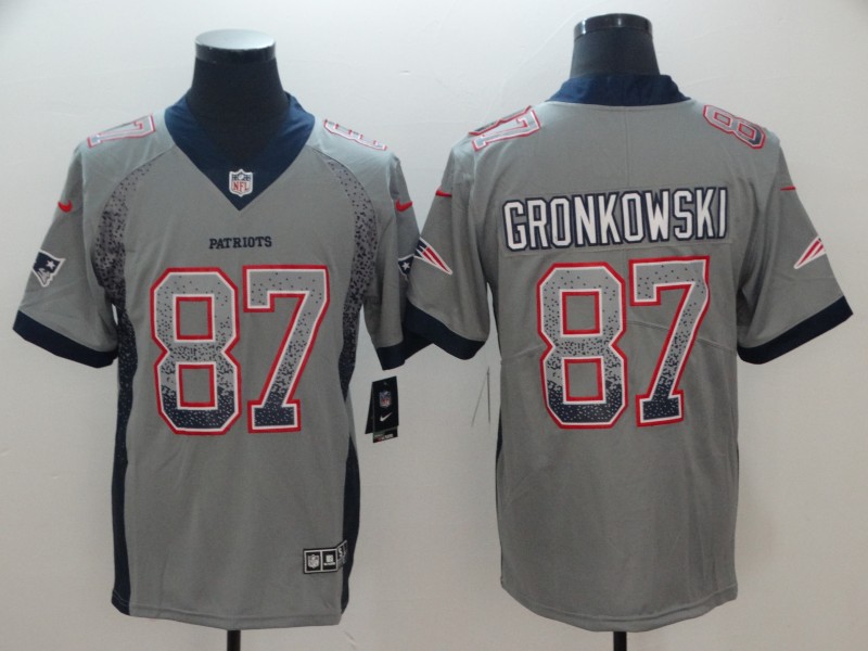 NFL New England Patriots #87 Gronkowski Drift Fashion Limited Jersey
