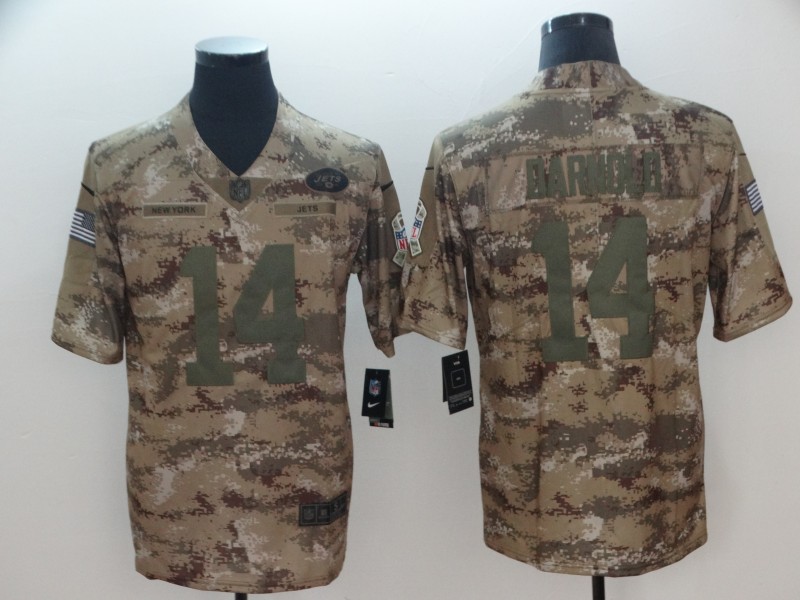 NFL New York Jets #14 Darnold Camo Salute To Service Limited Jersey