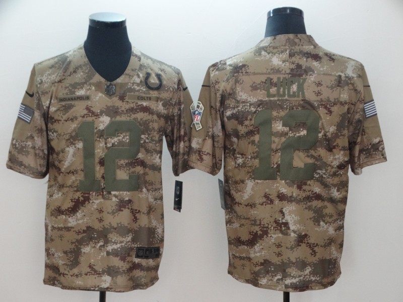 NFL Indianapolis Colts #12 Luck Camo Salute To Service Limited Jersey