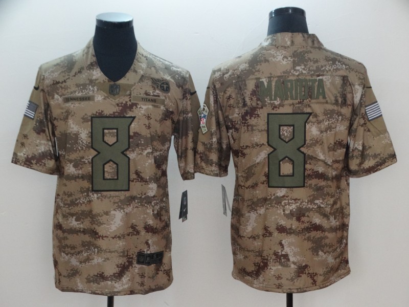 NFL Tennessee Titans #8 Mariota Camo Salute to Service Limited Jersey