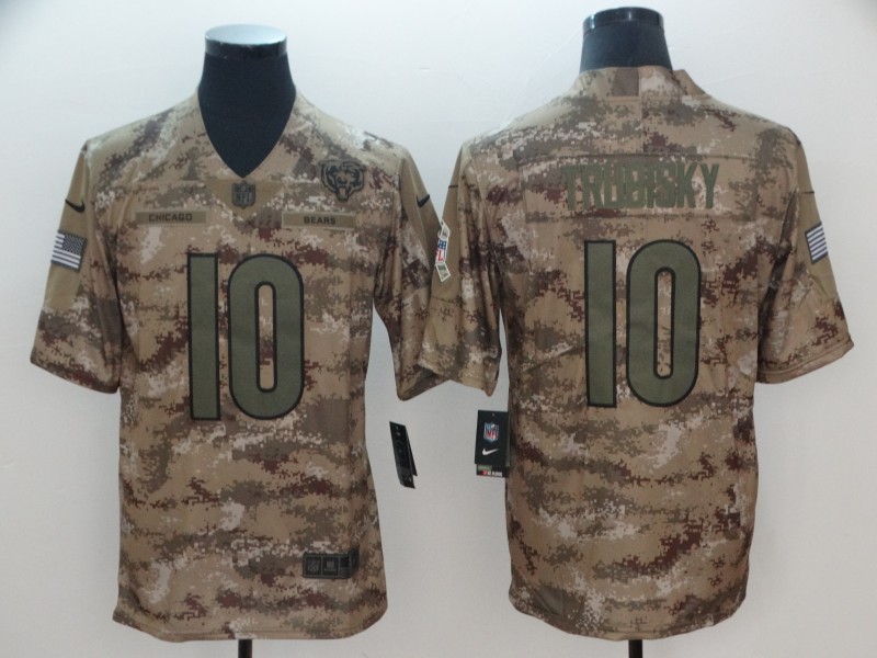 NFL Chicago Bears #10 Trubisky Camo Salute to Service Limited Jersey