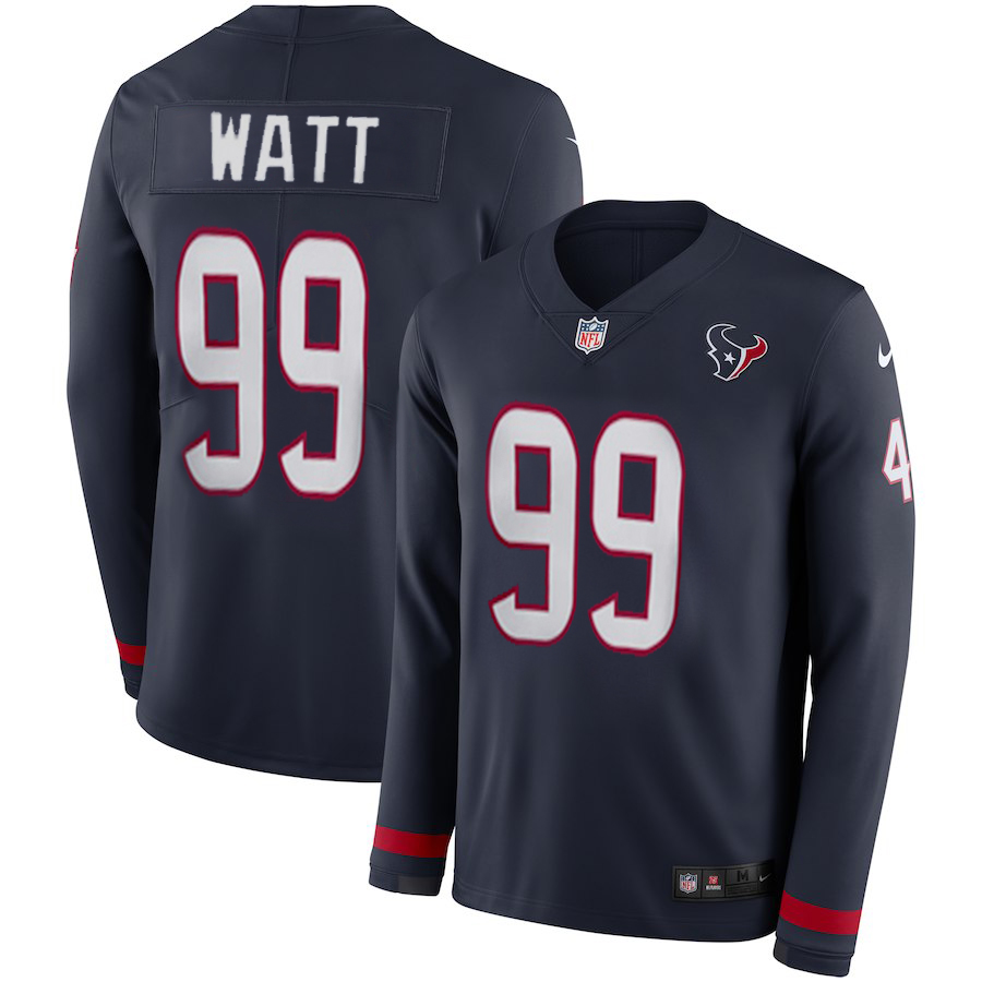Houston Texans #99 Watt New Long-Sleeve Stitched Jersey