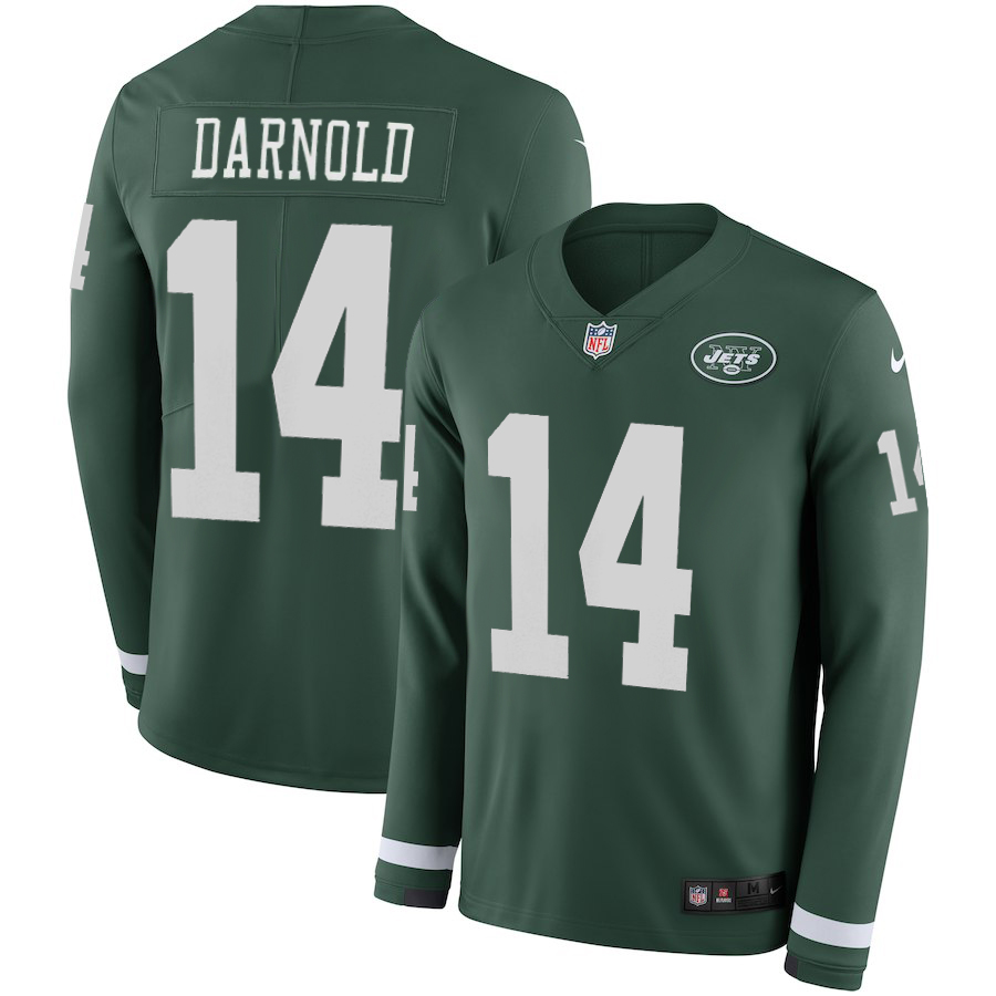 Womens New York Jets #14 Darnold New Long-Sleeve Stitched Jersey
