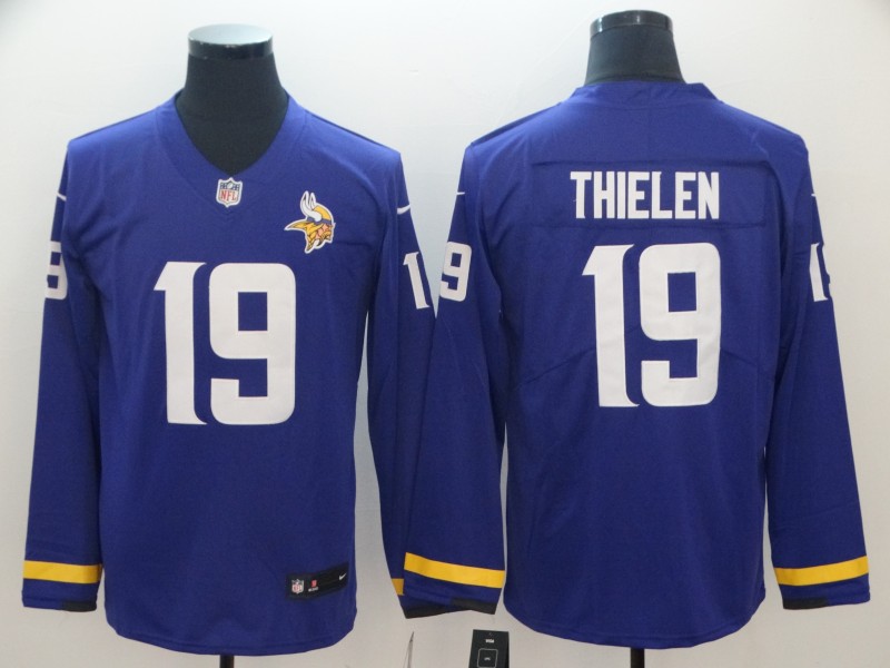 Minnesota Vikings #19 Thielen New Long-Sleeve Stitched Jersey
