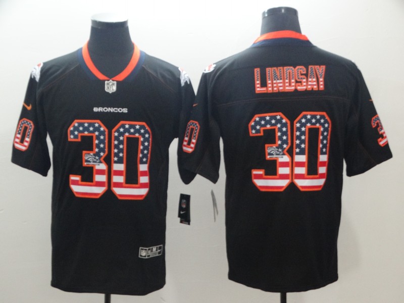 NFL Denver Broncos #30 Lindsay USA Flag Limited Jersey