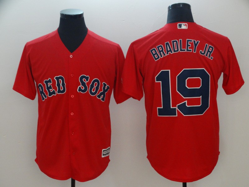MLB Boston Red Sox #19 Bradley JR Red Game Jersey