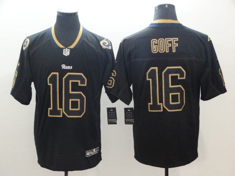 NFL Los Angeles Rams #16 Goff Shadow Legand Limited Jersey