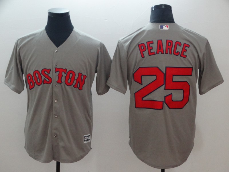 MLB Boston Red Sox #25 Pearce Grey Jersey