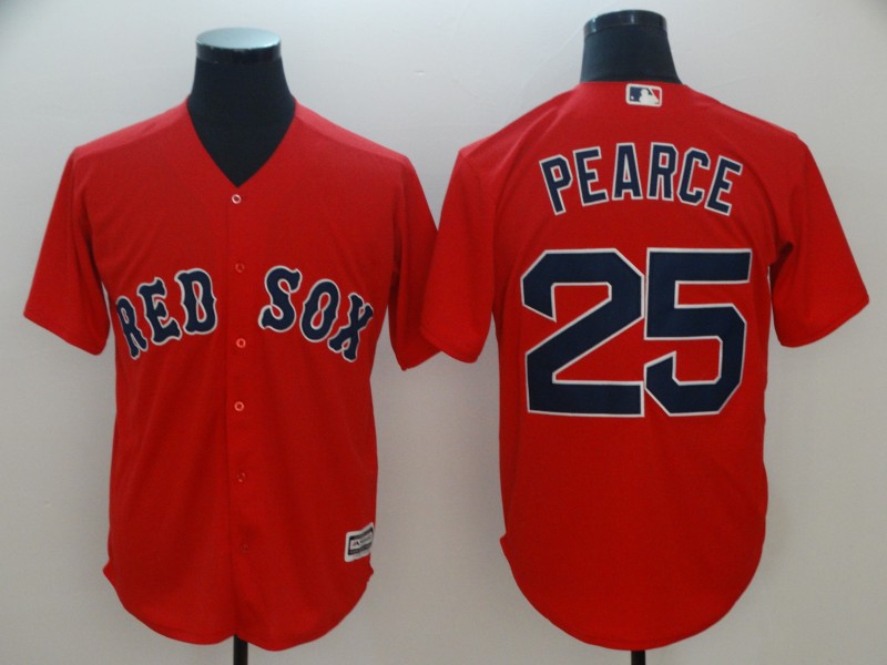 MLB Boston Red Sox #25 Pearce Red Jersey