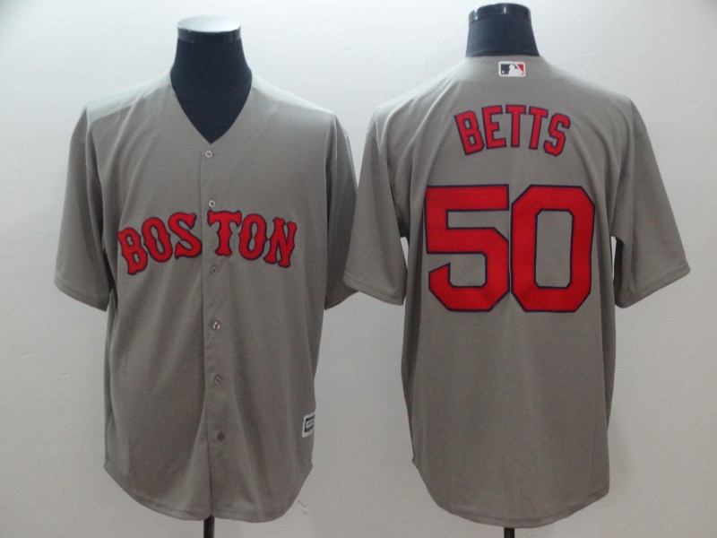 MLB Boston Red Sox #50 Betts Grey Jersey