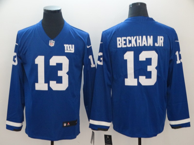 New York Giants #13 Beckham JR New Long-Sleeve Stitched Jersey