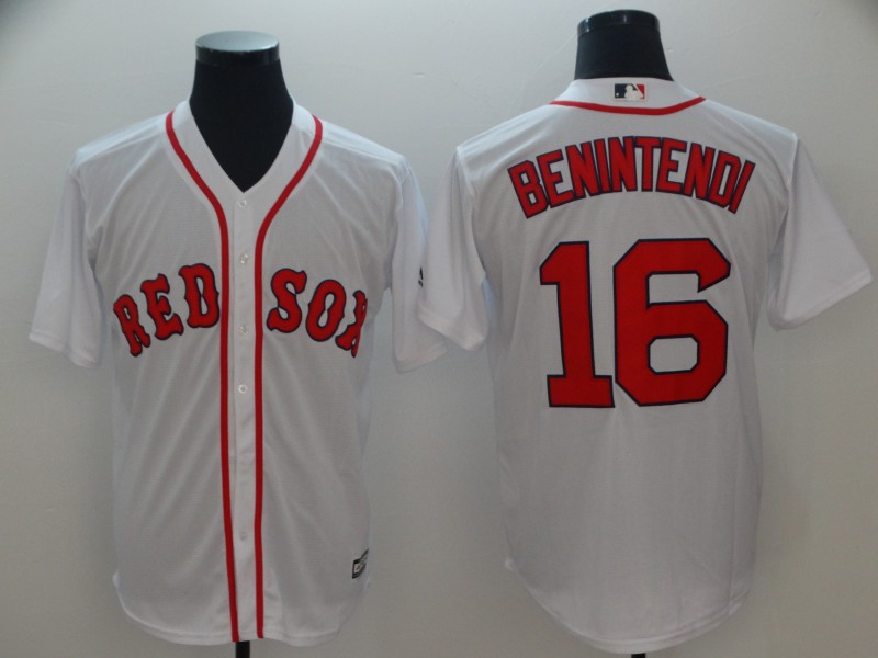 MLB Boston Red Sox #16 Benintendi White Game Jersey