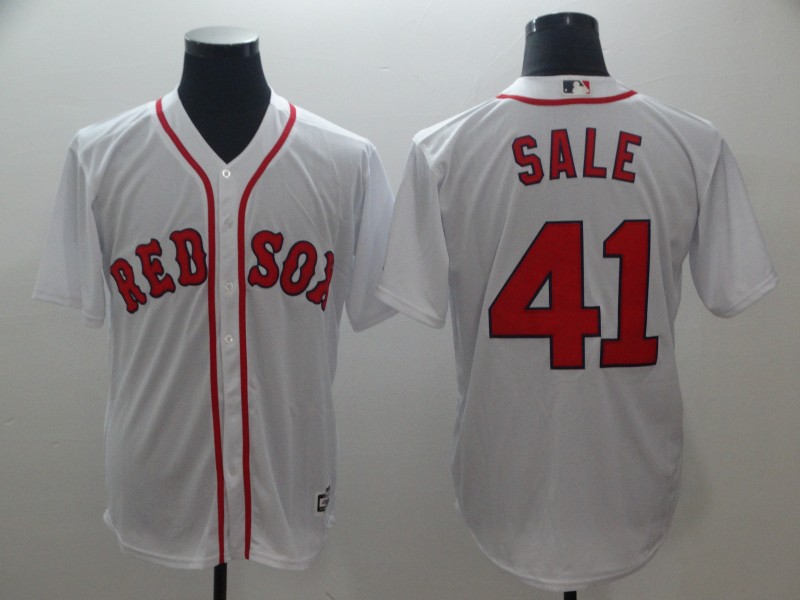 MLB Boston Red Sox #41 Sale White Game Jersey