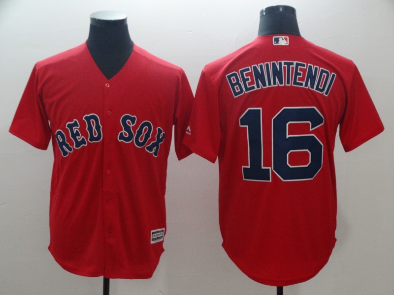 MLB Boston Red Sox #16 Benintendi Red Game Jersey