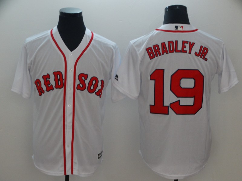 MLB Boston Red Sox #19 Bradley JR Grey White Jersey