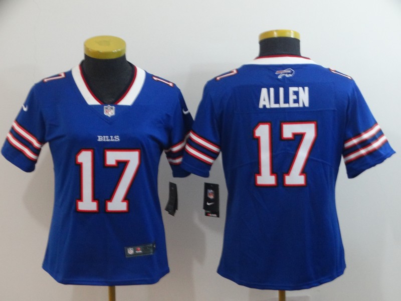 Womens NFL Buffalo Bills #17 Allen Blue Vapor Limited Jersey