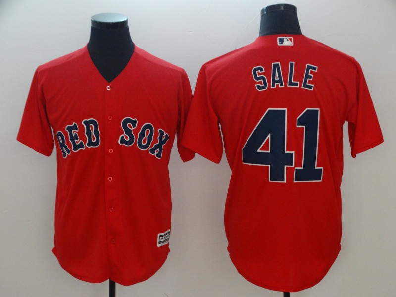 MLB Boston Red Sox #41 Sale Red Game Jersey  