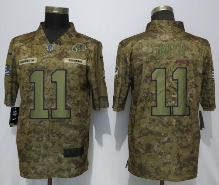 Nike Washington Redskins 11 Smith Nike Camo Salute to Service Limited Jersey