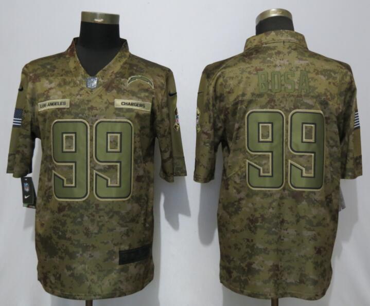 New Nike San Diego Chargers 99 Bosa Nike Camo Salute to Service Limited Jersey