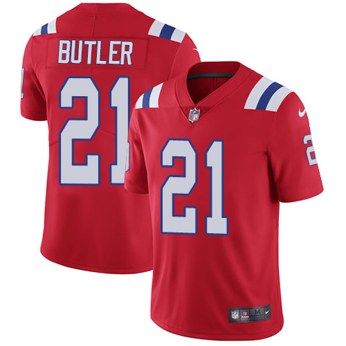 NFL New England Patriots #21 Butler Red Vapor Limited Jersey