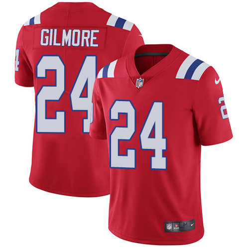 NFL New England Patriots #24 Gilmore Red Vapor Limited Jersey