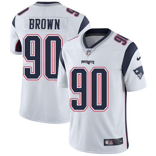 New England Patriots #90 Brown White Vapor Limited Jersey