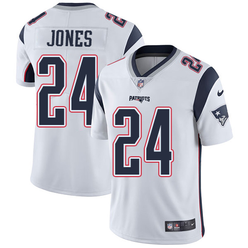 NFL New England Patriots #24 Gilmore White Vapor Limited Jersey
