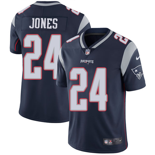 NFL New England Patriots #24 Jones Blue Vapor Limited Jersey