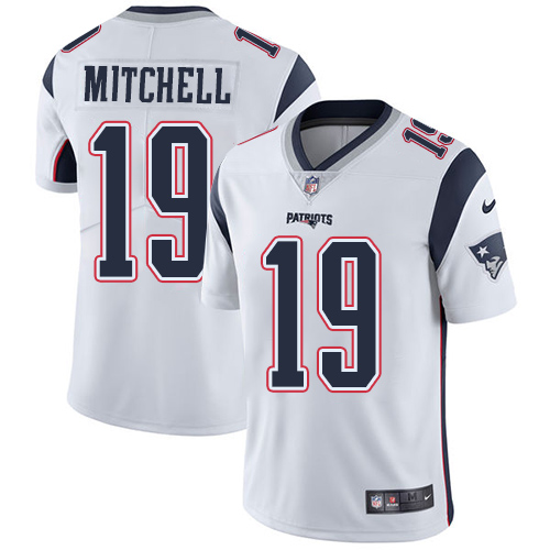NFL New England Patriots #19 Mitchell White Vapor Limited Jersey