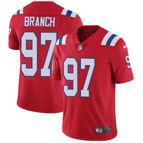 New England Patriots #97 Branch Red Vapor Limited Jersey