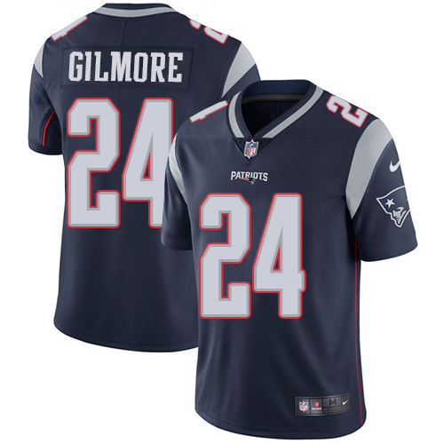 NFL New England Patriots #24 Gilmore Blue Vapor Limited Jersey