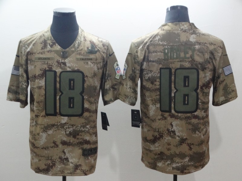 NFL Atlanta Falcons #18 Ridley Camo Salute to Service Lmited Jersey