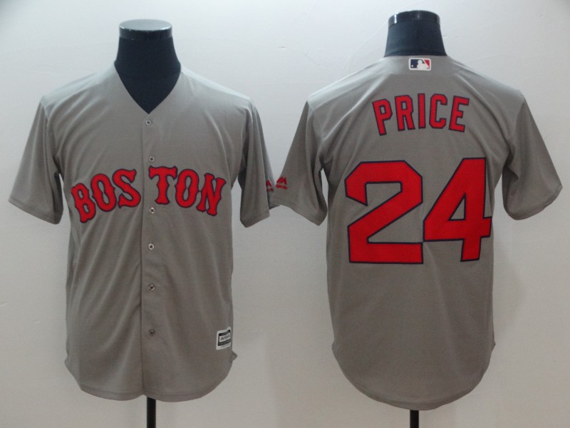 MLB Boston Red Sox #24 Price Grey Game Jersey