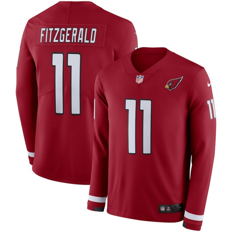 Arizona Cardinals #11 Fitzgerald Red Long Sleeve Jersey
