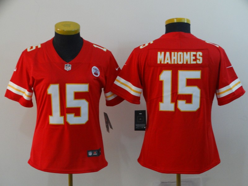 Womens New Nike Kansas City Chiefs 15 Mahomes Red Vapor Jersey