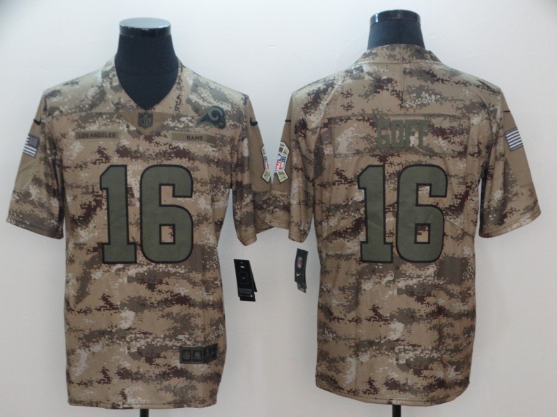 NFL Los Angeles Rams #16 Goff Salute to Service Jersey