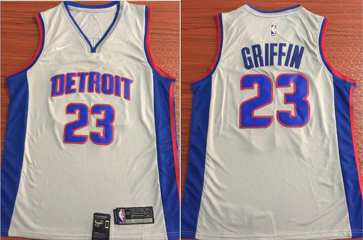 NBA Detroit Pistons #23 Griffin White Jersey