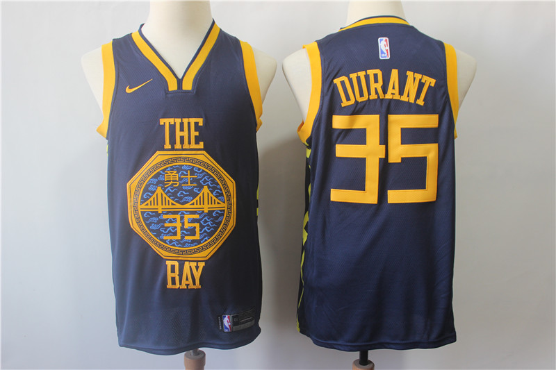NBA Golden State Warriors #35 Durant Blue Game Jersey 