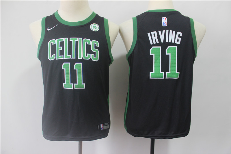 Kids NBA Boston Celtics #11 Irving Black Jersey