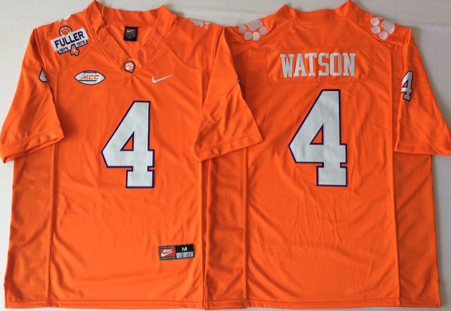NCAA Clemson Tigers Orange #4 WATSON Jersey
