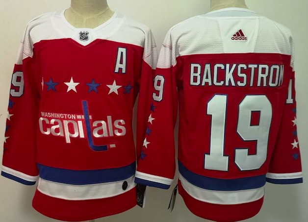 Adidas NHL Washington Captitals #19 Backstron Red Jersey