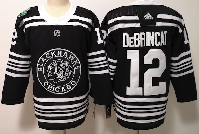 Adidas Chicago Blackhawks #12 DeBrincat Black Jersey