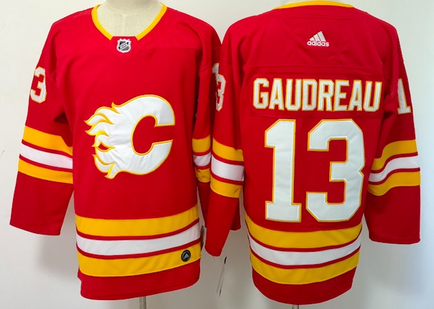 Adidas NHL Calgary Flames #13 Gaudreau Red Jersey
