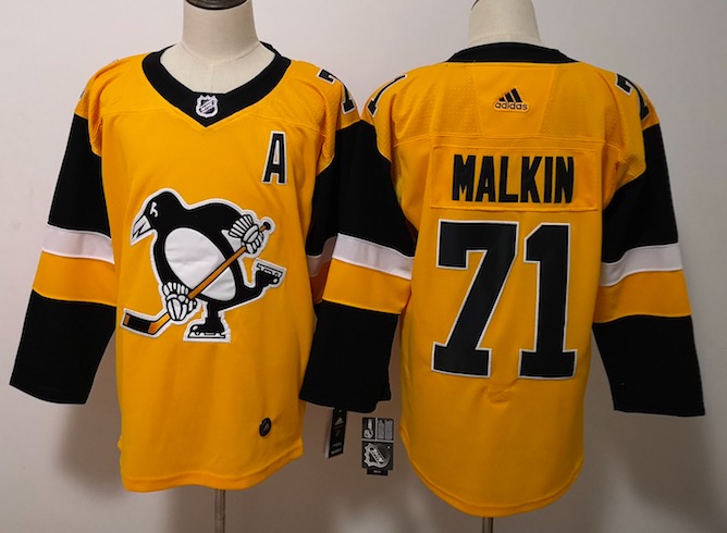 Adidas NHL Pittsburgh Penguins #71 Malkin Orange Jersey