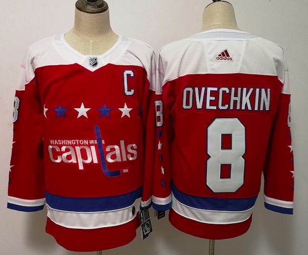 Adidas NHL Washington Captitals #8 Ovechkin Red Jersey