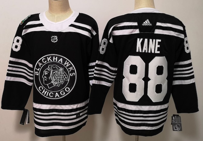 Adidas Chicago Blackhawks #88 Kane Black Jersey