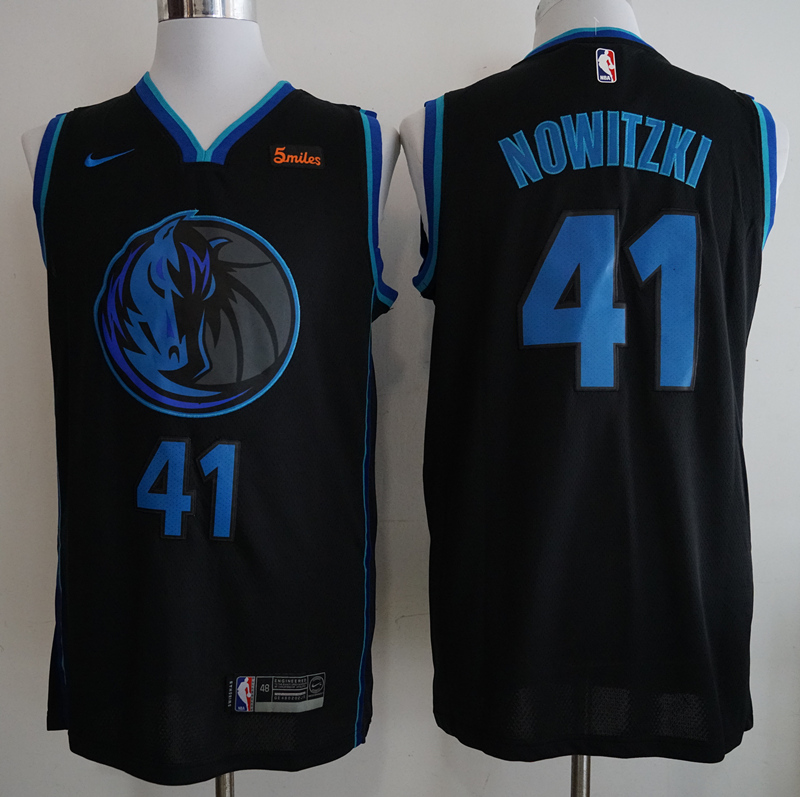 NBA Dallas Mavericks #41 Nowitzki Black Jersey