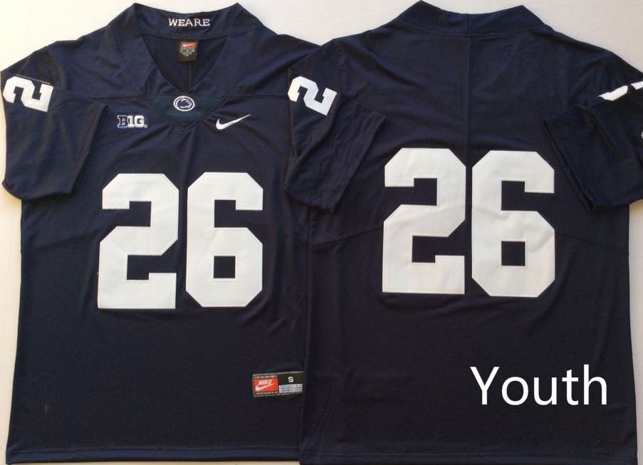 Youth Penn State Nittany Lions Blue #26 BARKLEY NCAA Jersey